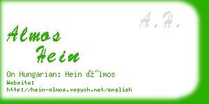 almos hein business card